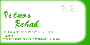 vilmos rehak business card